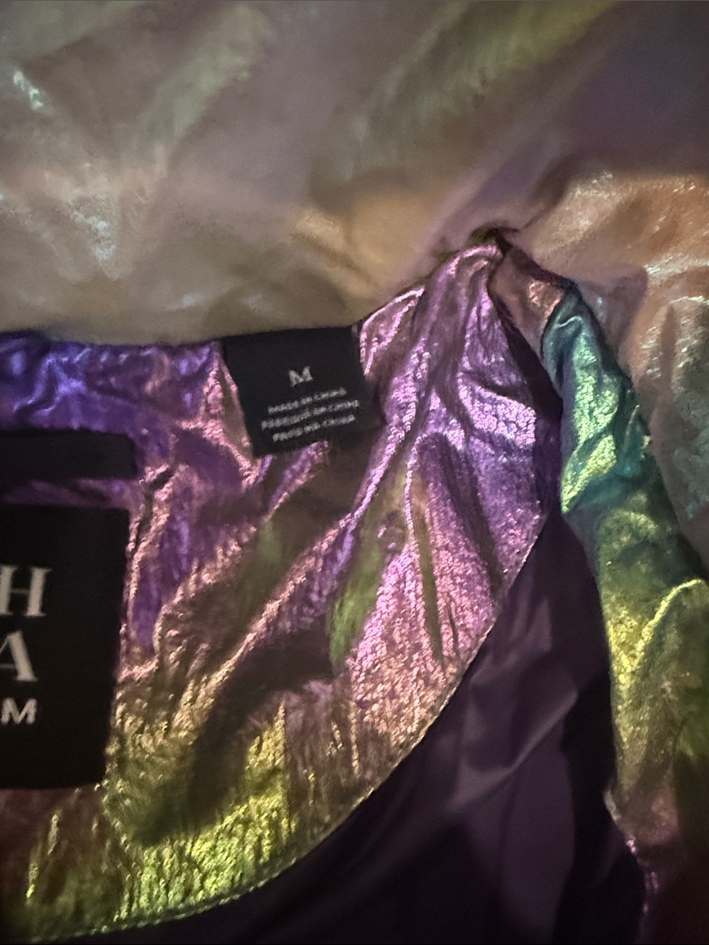 Scotch & Soda Iridescent Puffer Jacket sz M - Picture 3 of 12